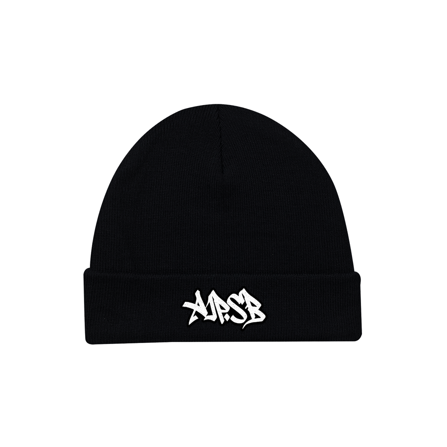 Embroidered Graffiti Beanie (Black)