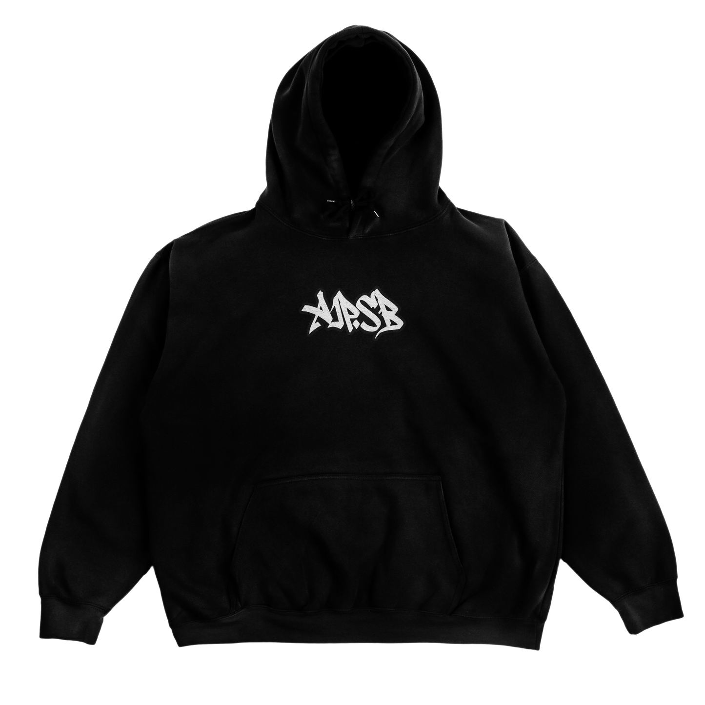 Embroidered Graffiti Logo Hoodie (Black)